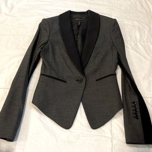 Stunning dark gray with black silk label blazer